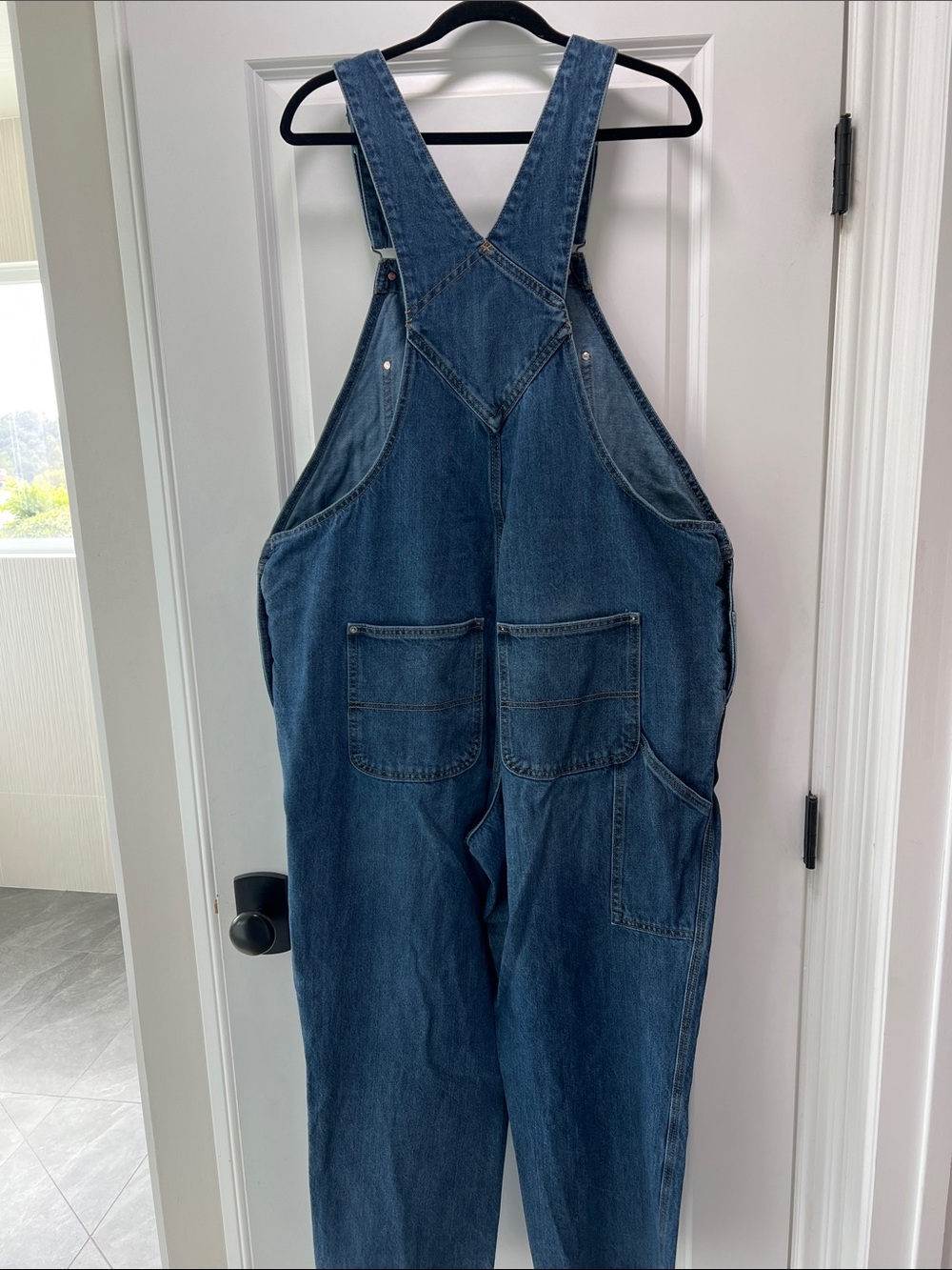Old Navy Dark Blue Denim Overalls - Picture 2 of 3